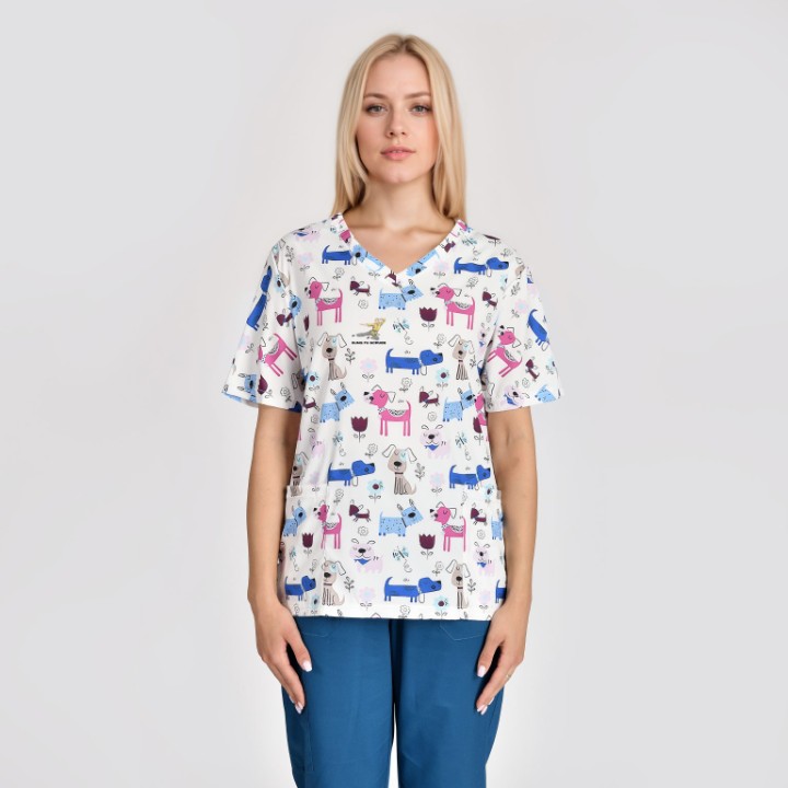 Vet clinic scrub top