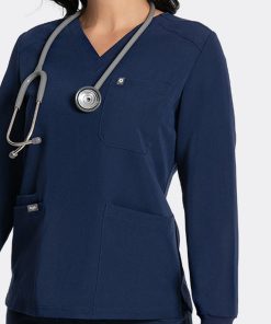 Underlayer Long Sleeve Navy fabric detail
