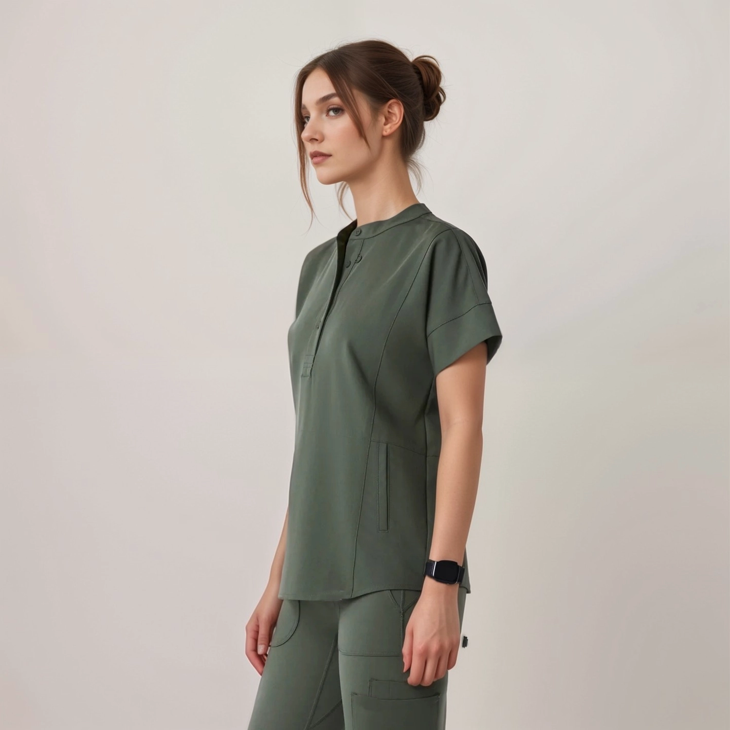 Front Desk Collar Top medical detail 3