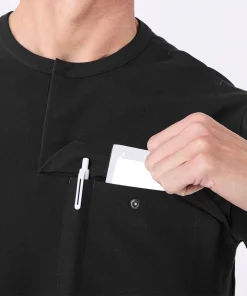 LumiScrubs Men's Front Desk Collar Top detail 4