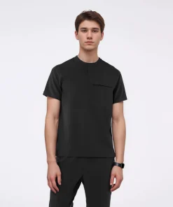 LumiScrubs Men's Front Desk Collar Top main view