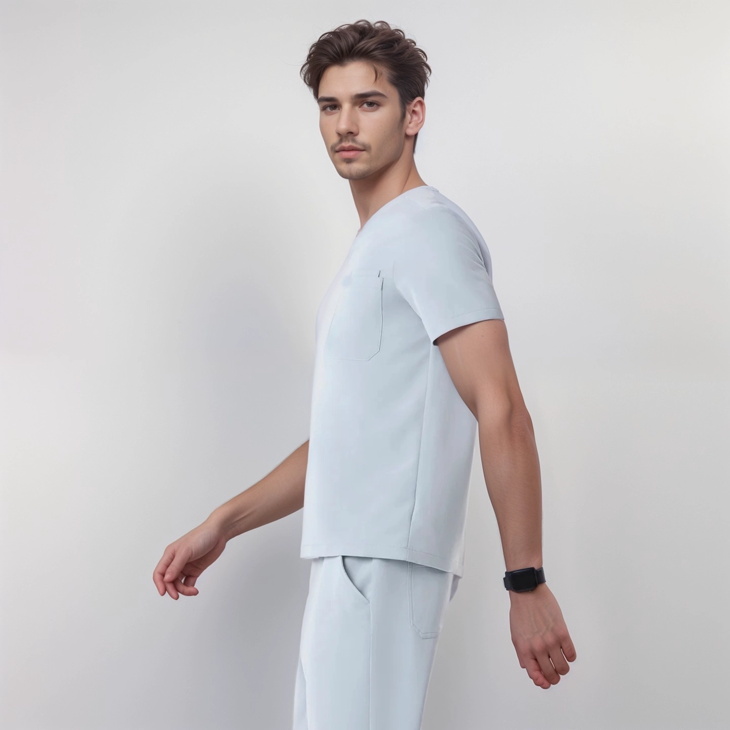 Men's Essential V Top medical detail 2
