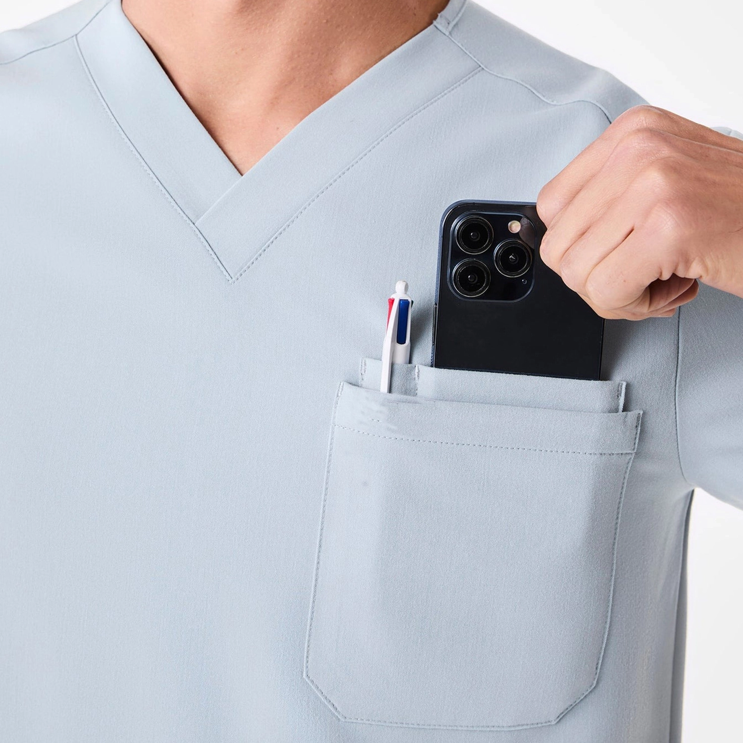 Men's Essential V Top medical detail 5