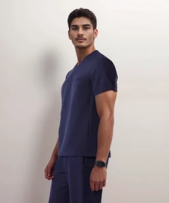 LumiScrubs Men's Essential V Top - Slim detail 1
