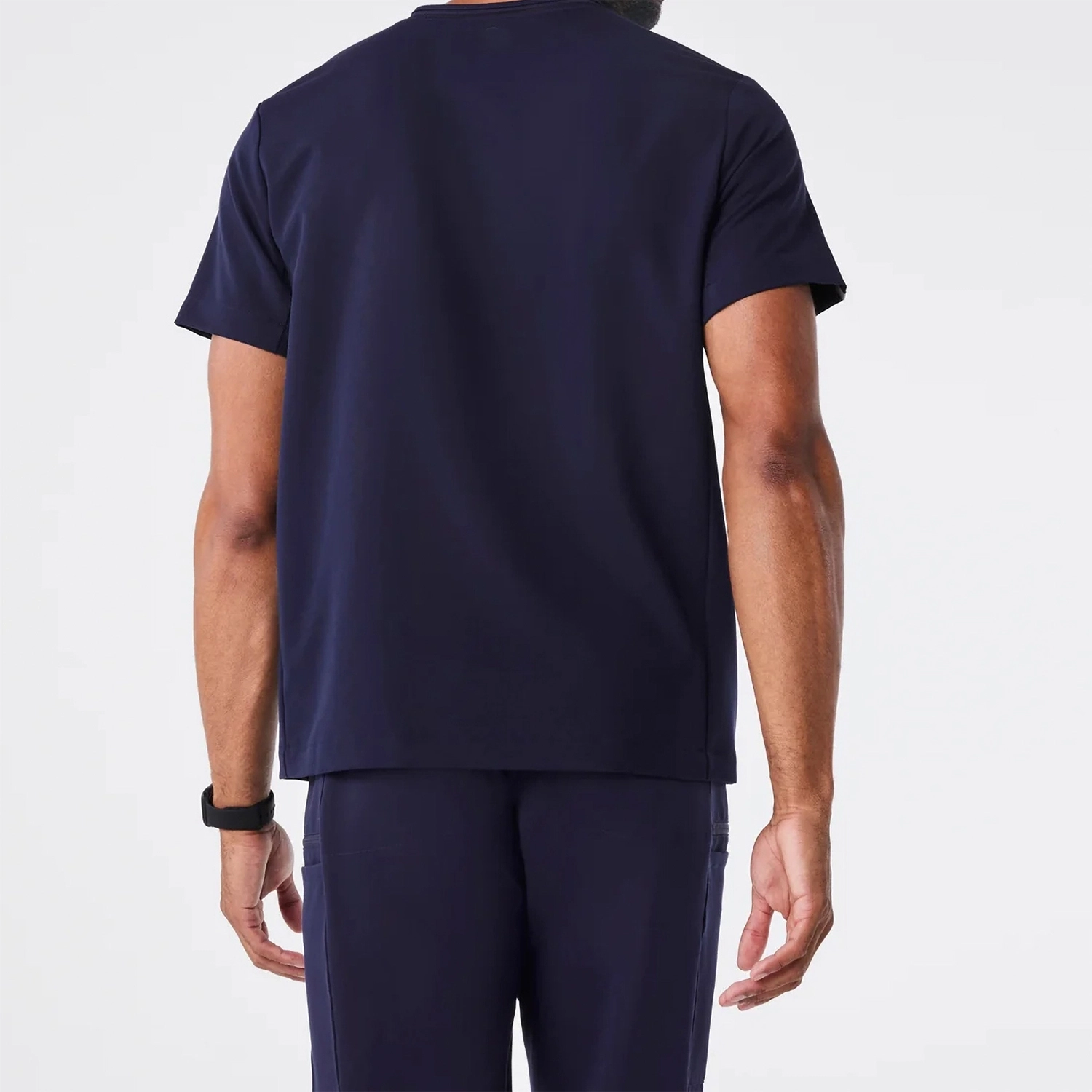 LumiScrubs Men's Essential V Top - Slim detail 2