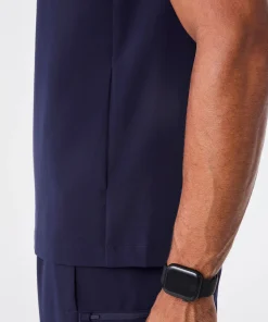 LumiScrubs Men's Essential V Top - Slim detail 4